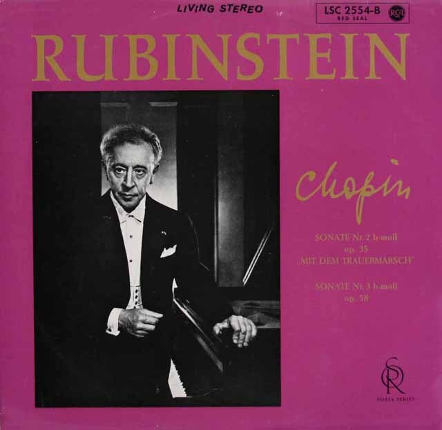 ルービンシュタインのショパン/ピアノソナタ第2、3番　独RCA　3623　LP レコード