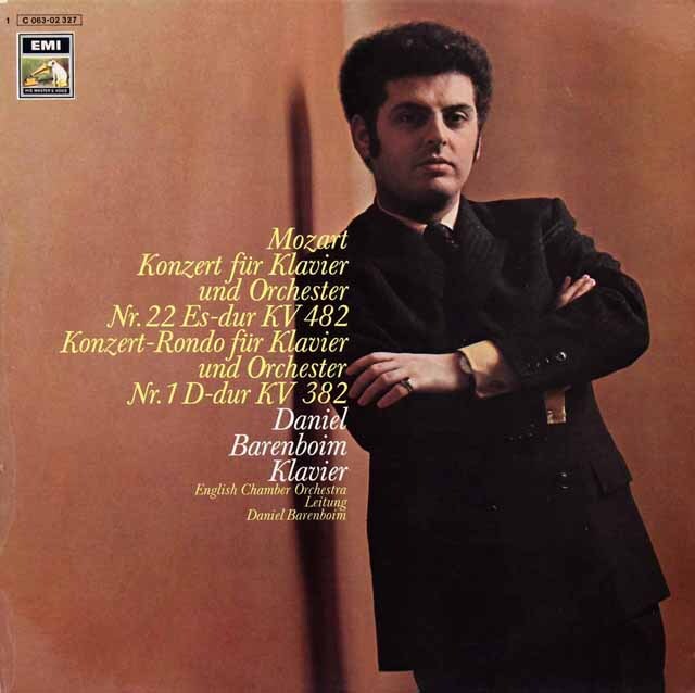 バレンボイムのモーツァルト/ピアノ協奏曲第22番ほか　独EMI　3623　LP レコード