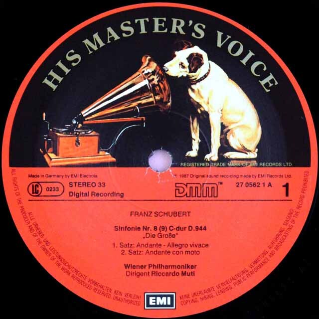 LP レコード ムーティのシューベルト/交響曲第8番「ザ・グレート」 独
