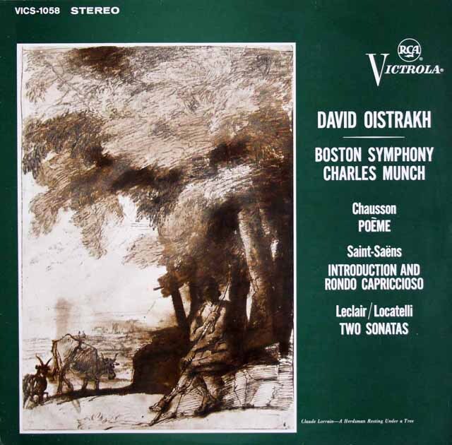 オイストラフ、ミュンシュのショーソン/「詩曲」ほか　独RCA　3624　LP レコード