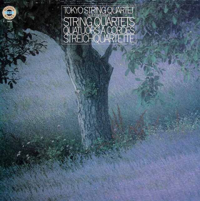 東京クヮルテットのドビュッシー&ラヴェル/弦楽四重奏曲　独CBS　3624　LP レコード