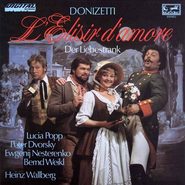ポップらのドニゼッティ/「愛の妙薬」全曲　独eurodisc　3624　LP レコード