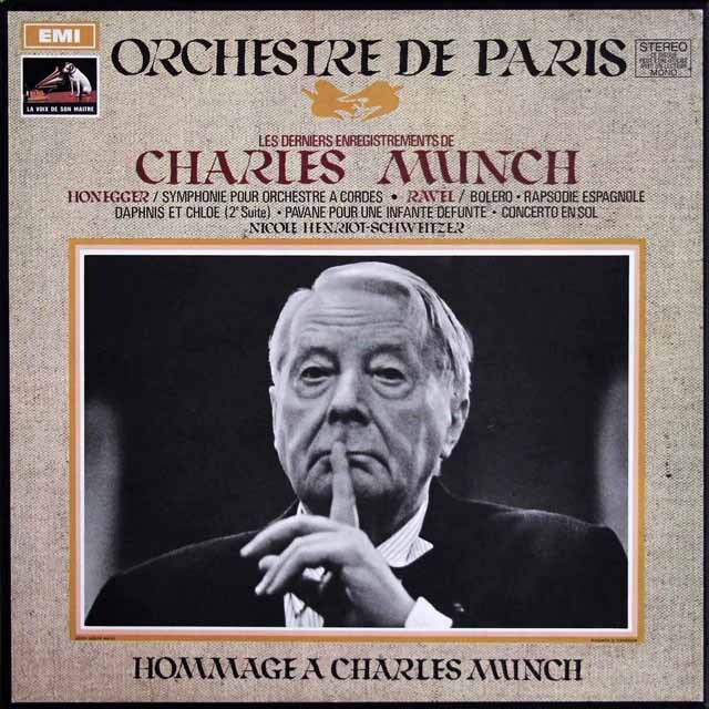 【オリジナル盤】　ミュンシュのラヴェル/「ボレロ」ほか　仏EMI(VSM)　3624　LP レコード