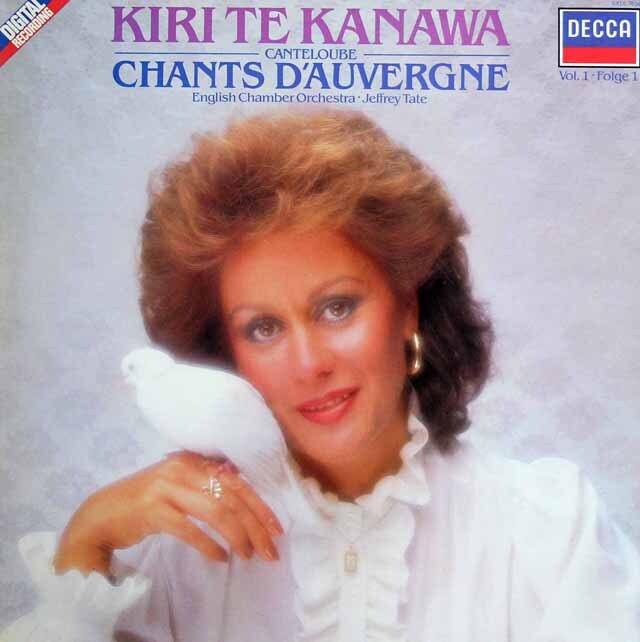 キリ・テ・カナワ、テイトのカントルーブ/「オーベルニュの歌」（全27曲）ほか　蘭DECCA　3625　LP レコード