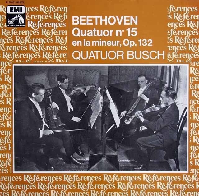 ブッシュ四重奏団のベートーヴェン/弦楽四重奏曲第15番　仏EMI　3625　LP レコード