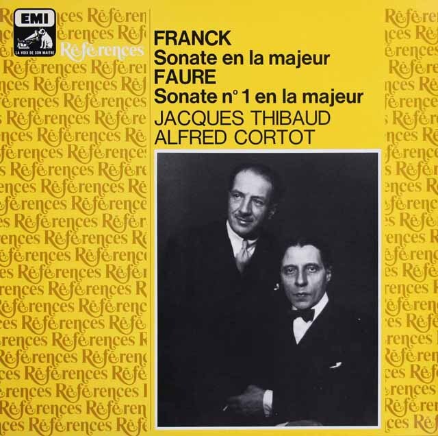 コルトー、ティボーのフランク、フォーレ/ヴァイオリンソナタ集　仏EMI（VSM）　3625　LP レコード