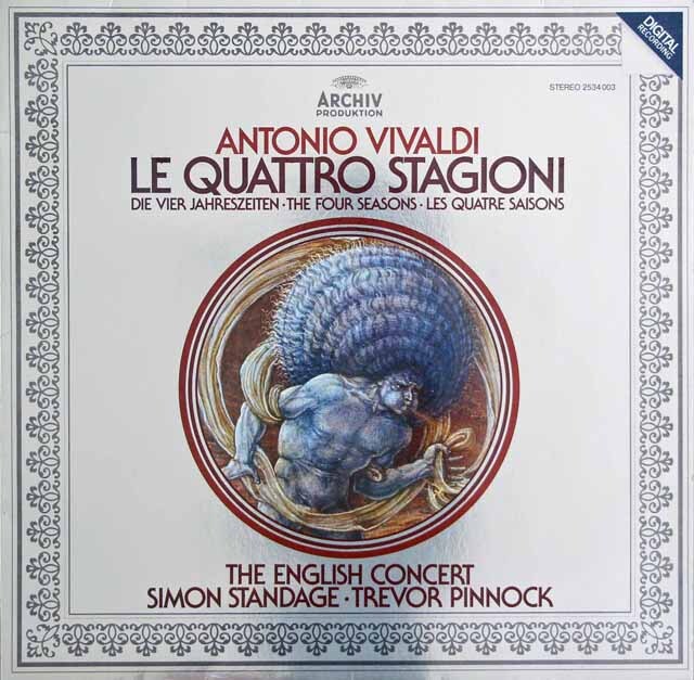 スタンデイジ、ピノックのヴィヴァルディ/「四季」　独ARCHIV　3625　LP レコード