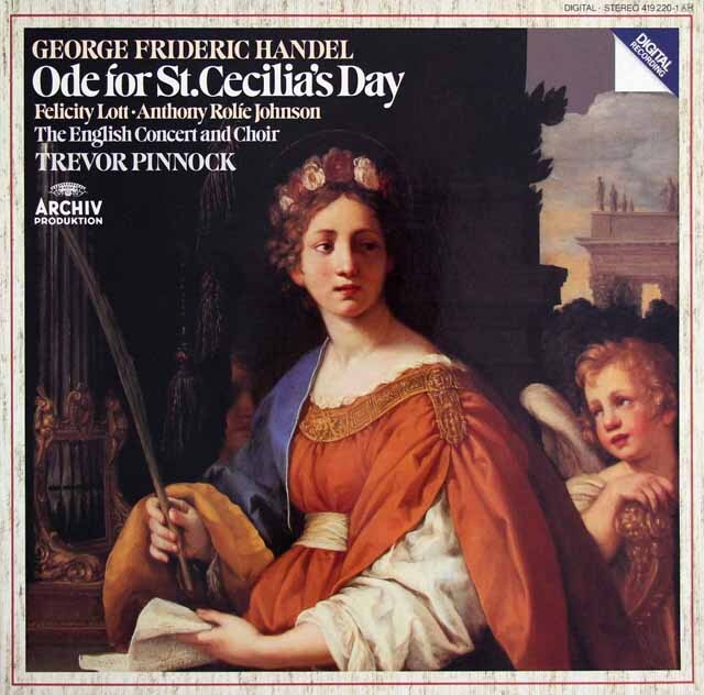 ピノックのヘンデル/聖セシリアの祝日のための頌歌　独ARCHIV　3625　LP レコード