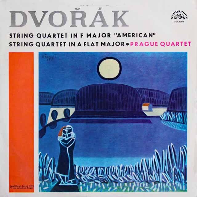 プラハ四重奏団のドヴォルザーク/弦楽四重奏曲第12番「アメリカ」ほか　チェコSUPRAPHON　3625　LP レコード