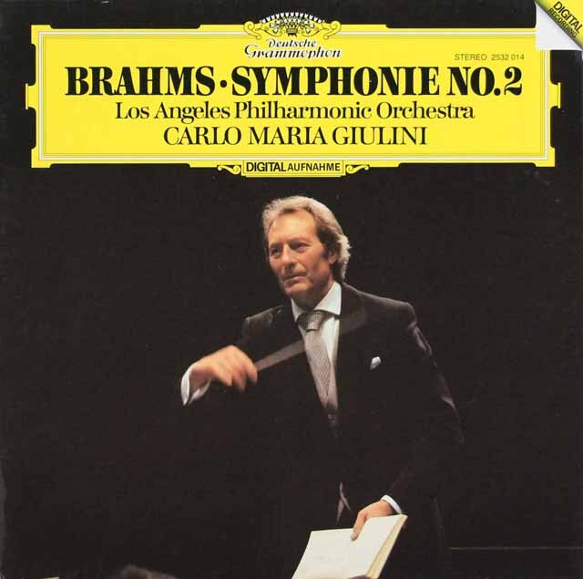 ジュリーニのブラームス/交響曲第2番　独DGG　3626　LP レコード