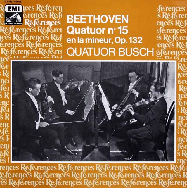 ブッシュ四重奏団のベートーヴェン/弦楽四重奏曲第15番　仏EMI(VSM)　3626　LP レコード