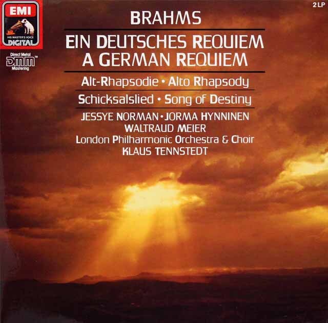 テンシュテットのブラームス/ドイツ・レクイエム　独EMI　3626　LP レコード