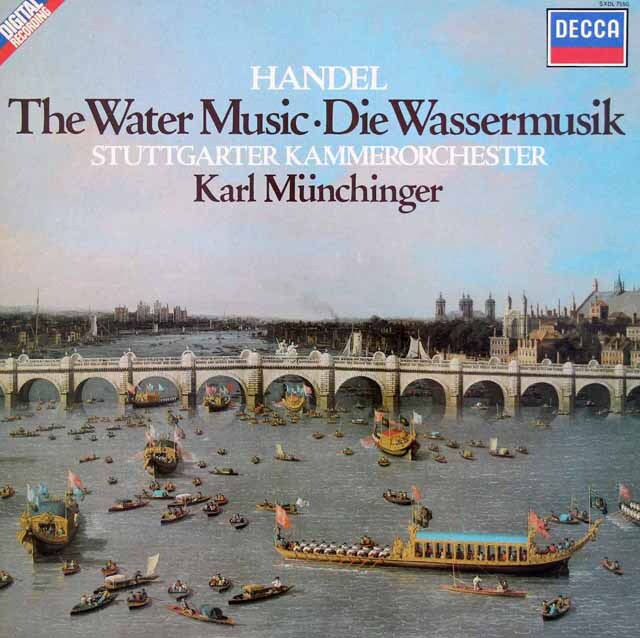 ミュンヒンガーのヘンデル/「水上の音楽」　蘭DECCA　3626　LP レコード