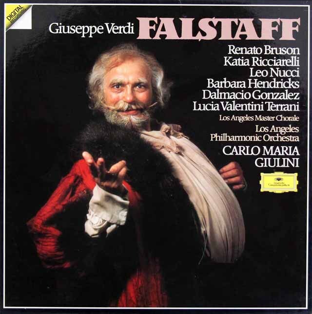 【直筆サイン入り】　ジュリーニのヴェルディ/「ファルスタッフ」全曲　独DGG　3626　LP レコード