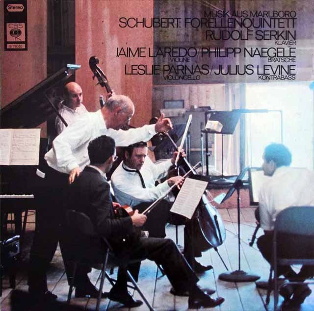ゼルキンらのシューベルト/ピアノ五重奏曲「鱒」　独CBS　3627　LP レコード