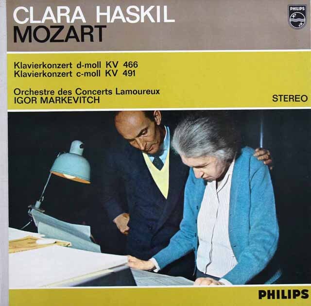 ハスキル、マルケヴィチのモーツァルト/ピアノ協奏曲第20、24番　蘭PHILIPS　3627　LP レコード