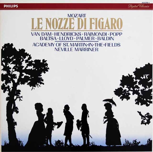 マリナーのモーツァルト/「フィガロの結婚」全曲　蘭PHILIPS　3627　LP レコード