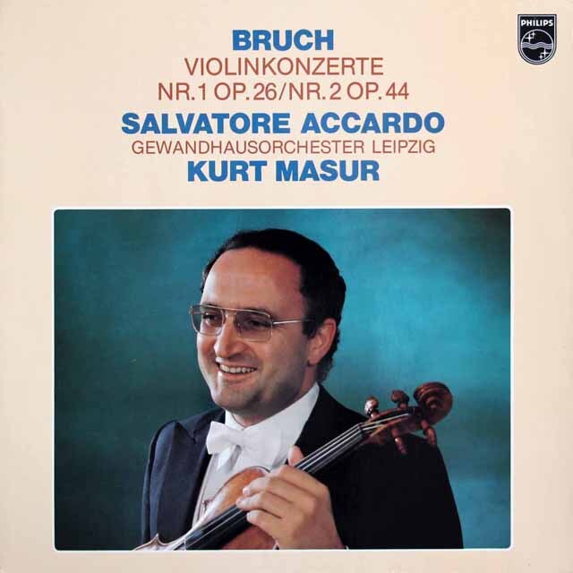 アッカルド、マズアのブルッフ/ヴァイオリン協奏曲第1、2番　蘭PHILIPS　3627　LP レコード