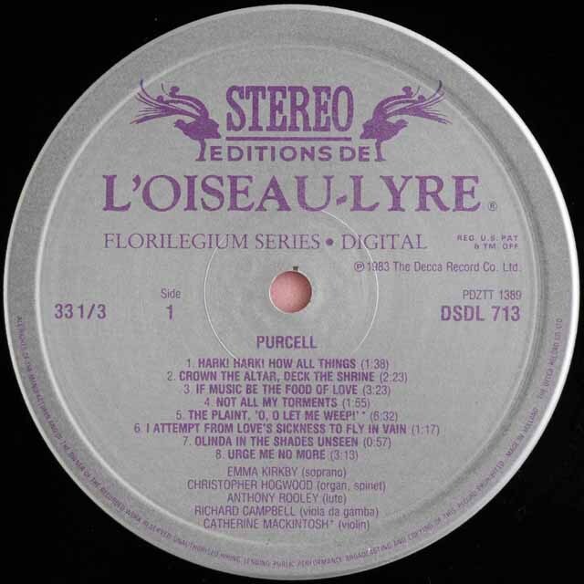 【高い素材】 LP ホグウッド、カークビーらのパーセル/歌曲とエアー レコード 洋楽