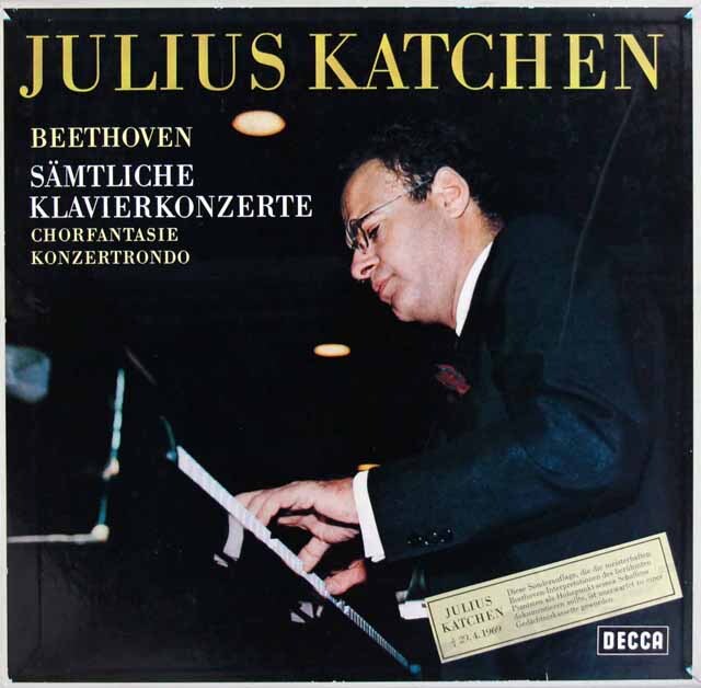 カッチェン、ガンバのベートーヴェン/ピアノ協奏曲全集　独DECCA　3628　LP レコード