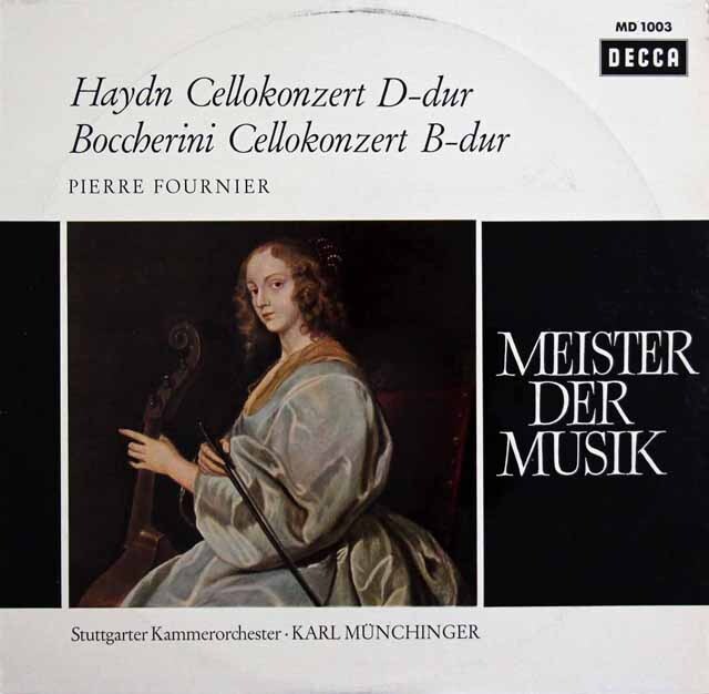 フルニエ、ミュンヒンガーのハイドン、ボッケリーニ/チェロ協奏曲集　独DECCA　3628　LP レコード