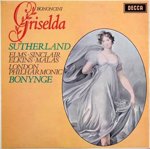 サザーランド、ボニングのボノンチーニ/歌劇「グリゼルダ」（抜粋）　英DECCA　3628　LP レコード