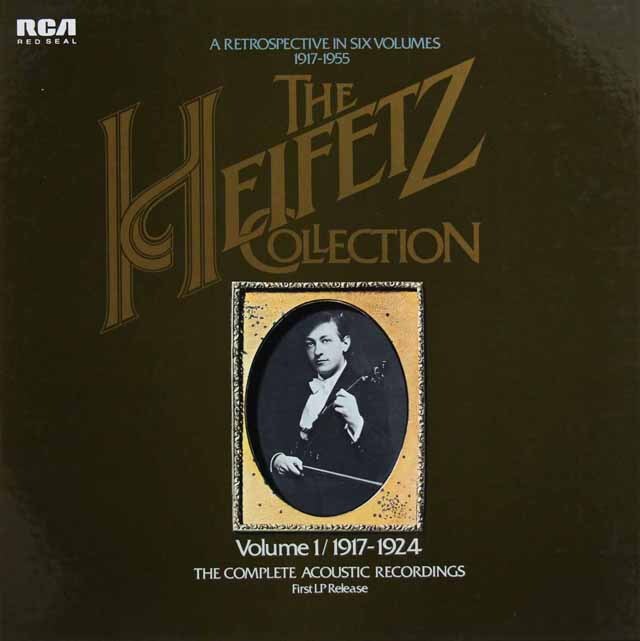 ハイフェッツのアコースティック録音集第1巻（1917年～1924年）　独RCA　3628　LP レコード