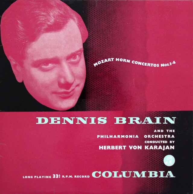 【オリジナル盤】　ブレイン、カラヤンのモーツァルト/ホルン協奏曲集　英Columbia　3628　LP レコード