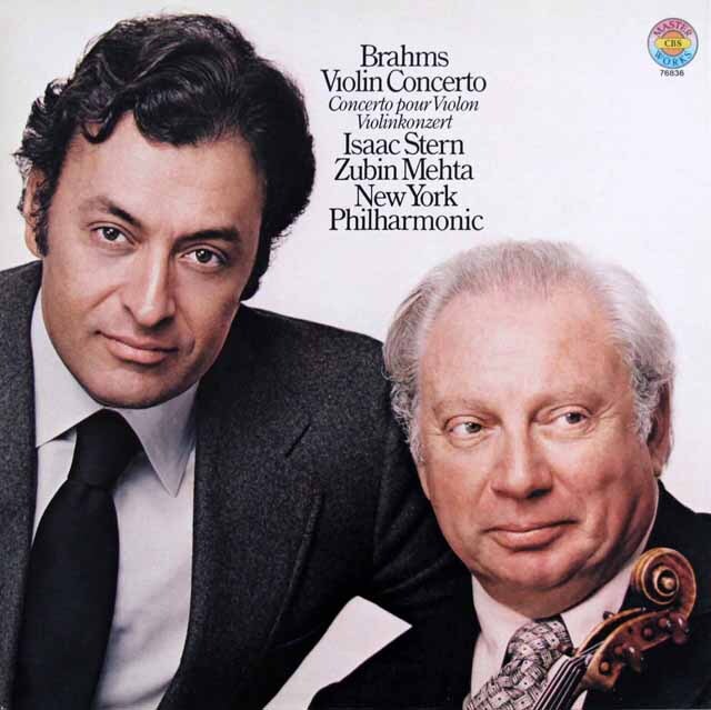 スターン、メータのブラームス/ヴァイオリン協奏曲　独CBS　3628　LP レコード