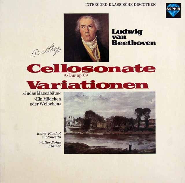 フラショのベートーヴェン/チェロソナタ第3番ほか　独SAPHIR　3628　LP レコード