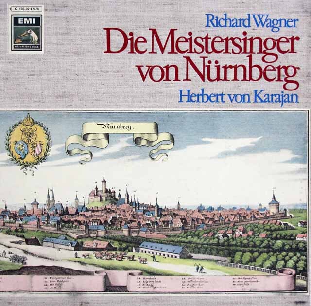 カラヤンのワーグナー/「ニュルンベルクのマイスタージンガー」全曲　独EMI　3628　LP レコード
