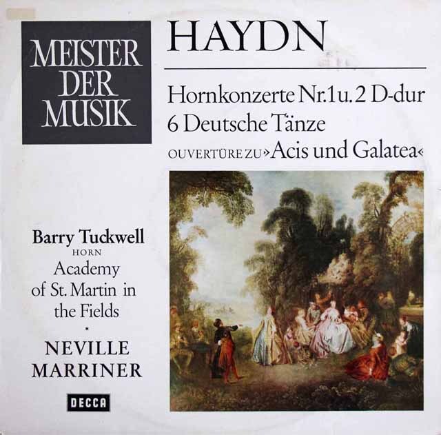タックウェル、マリナーのハイドン/ホルン協奏曲第1、2番ほか　独DECCA　3629　LP レコード