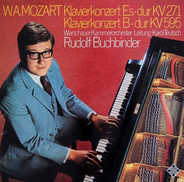 ブッフビンダー、テウチのモーツァルト/ピアノ協奏曲第9、27番　独TELEFUNKEN　3629　LP レコード