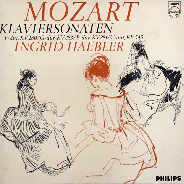 ヘブラーのモーツァルト/ピアノソナタ第2、3、5、15番　蘭PHILIPS　3629　LP レコード