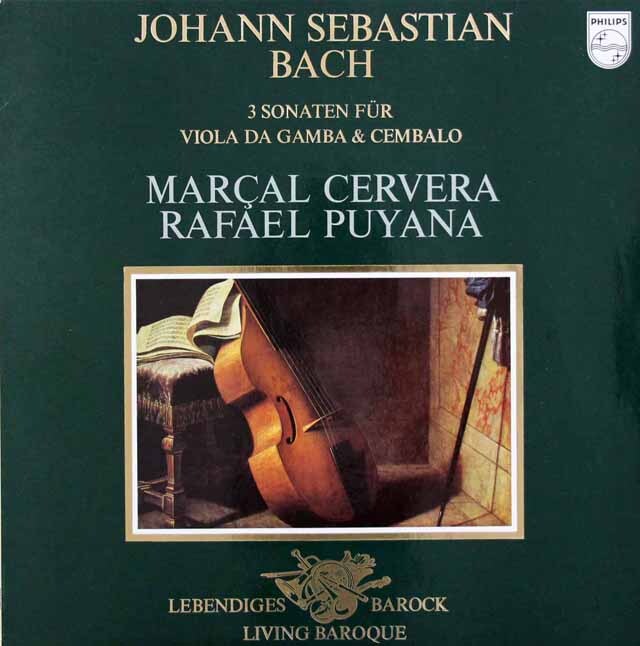 セルヴェラ、プヤーナのバッハ/ヴィオラ・ダ・ガンバのためのソナタ集　蘭PHILIPS　3629　LP レコード