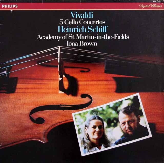 シフ、ブラウンのヴィヴァルディ/5つのチェロ協奏曲　蘭PHILIPS　3629　LP レコード