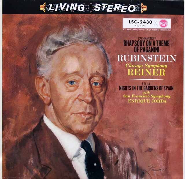 ルービンシュタインのラフマニノフ/パガニーニの主題による変奏曲ほか　独RCA　3629　LP レコード