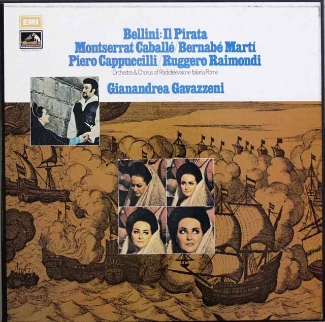 【オリジナル盤】　カバリエ、ガヴァッツェーニのベッリーニ/歌劇「海賊」全曲　英EMI　3629　LP レコード