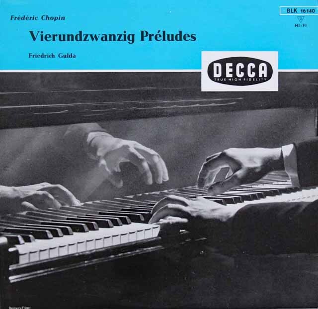 グルダのショパン/24の前奏曲　独DECCA　3630　LP レコード