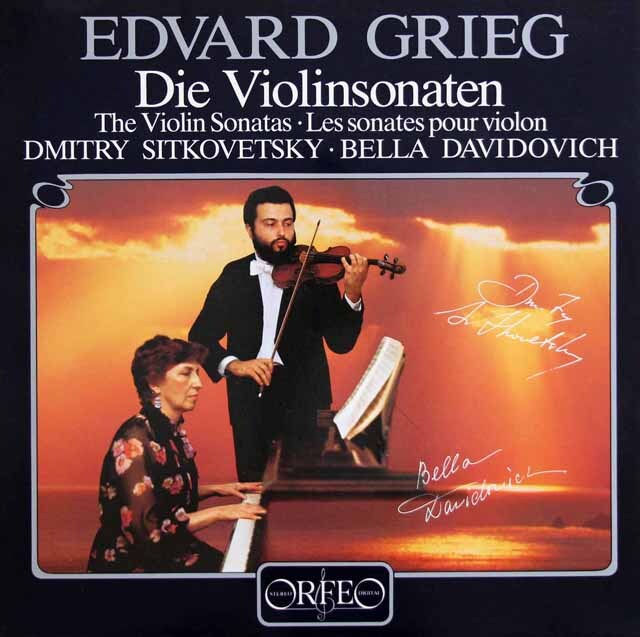 シトコヴェツキー、ダヴィドヴィチのグリーグ/ヴァイオリンソナタ集　独ORFEO　3630　LP レコード