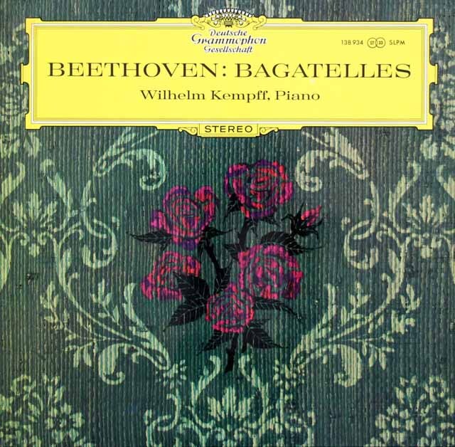 【独最初期盤】　ケンプのベートーヴェン/バガテル集　独DGG　3631　LP レコード