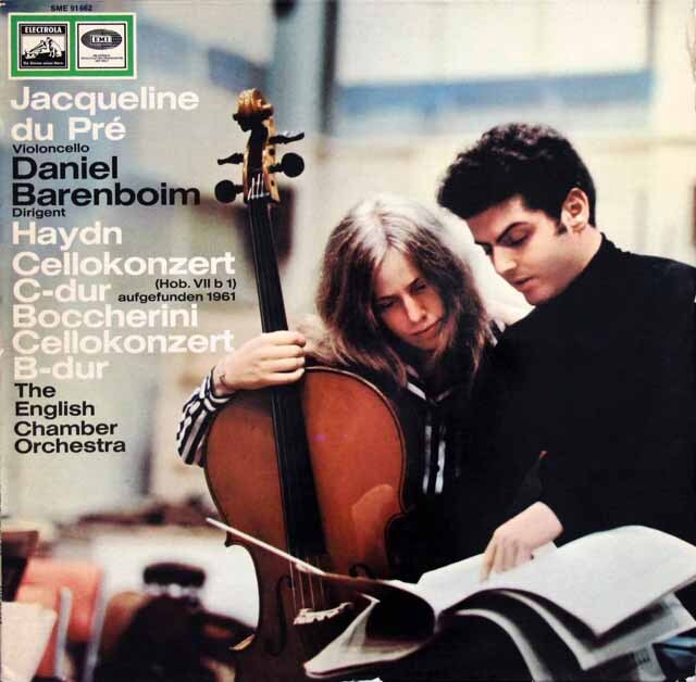 【独最初期盤】　デュ・プレ、バレンボイムのハイドン、ボッケリーニ/チェロ協奏曲集　独EMI　3631　LP レコード