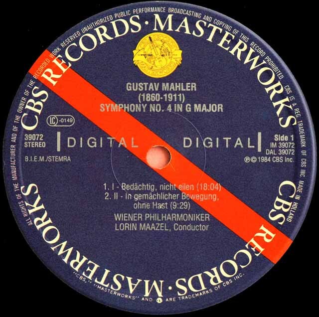 まっからんらん/モノラルLPレコード LP レコード マゼール、バトルのマーラー/交響曲第4番 蘭CBS 3631