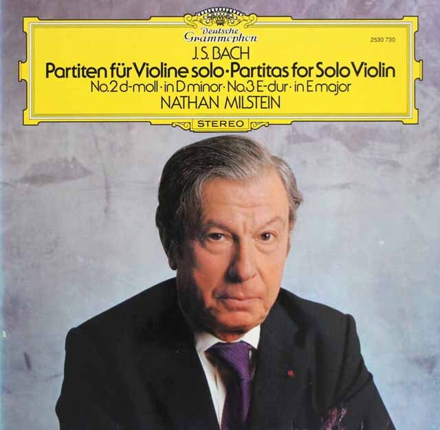 ミルシュタインのバッハ/無伴奏ヴァイオリン・パルティータ第2番（シャコンヌ）、第3番　独DGG　3632　LP レコード