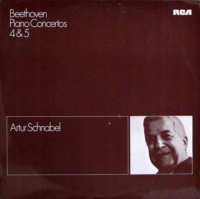 シュナーベル、ストックのベートーヴェンピアノ協奏曲第5番「皇帝」、第4番　独RCA　3633　LP レコード