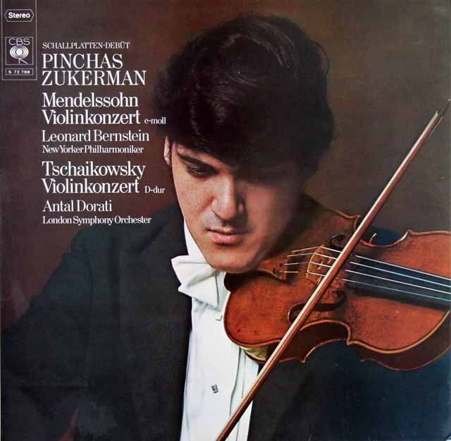 ズッカーマン、バーンスタインのメンデルスゾーン/ヴァイオリン協奏曲ほか　独CBS　3633　LP レコード