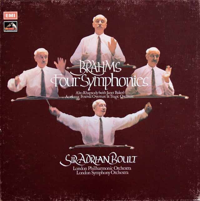 ボールトのブラームス/交響曲全集、アルト・ラプソディほか　英EMI　3633　LP レコード