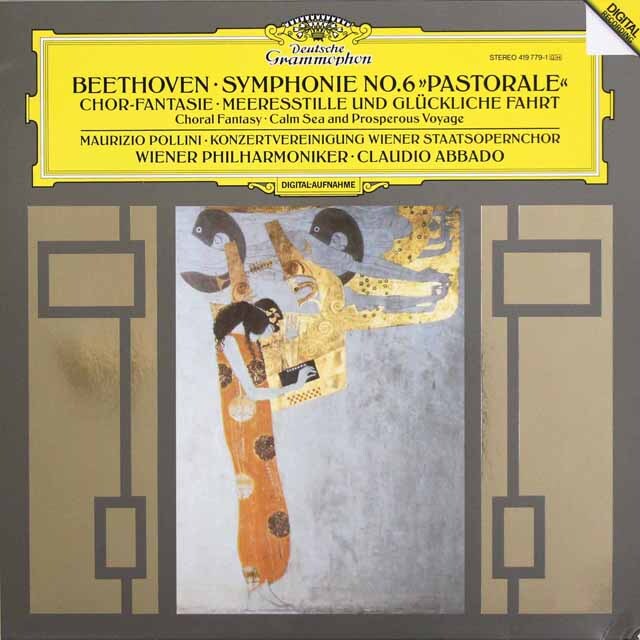 ポリーニ、アバドのベートーヴェン/交響曲第6番「田園」、合唱幻想曲ほか　独DGG　3634　LP レコード