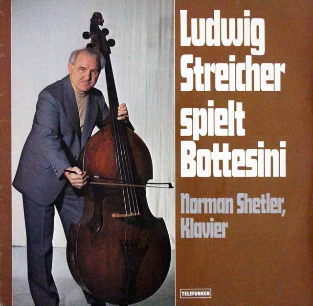 シュトライヒャーのボッテジーニ/コントラバス作品集　独TELEFUNKEN　3634　LP レコード