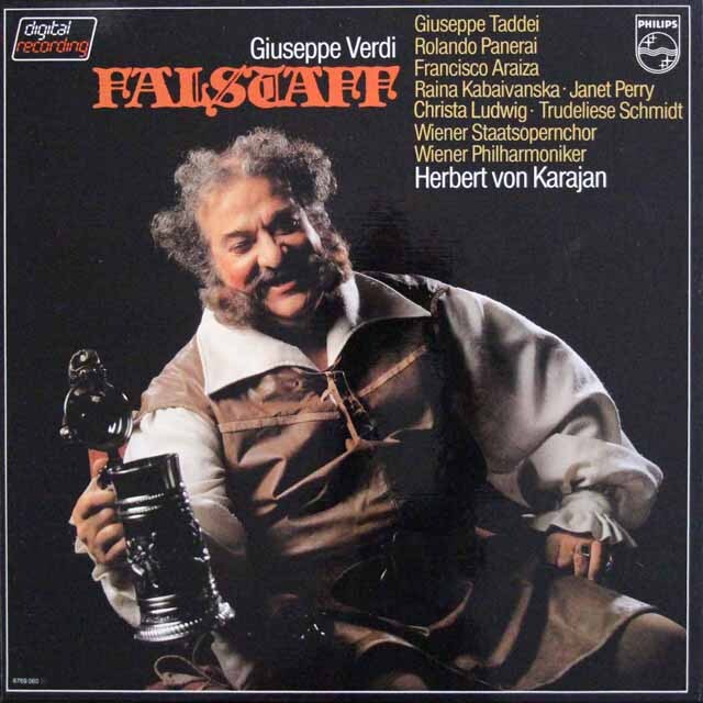 カラヤンのヴェルディ/「ファルスタッフ」全曲　蘭PHILIPS　3634　LP レコード